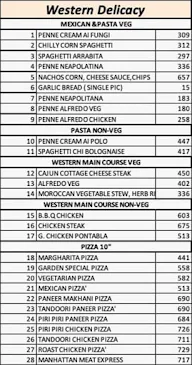 Western Delicacy menu 1