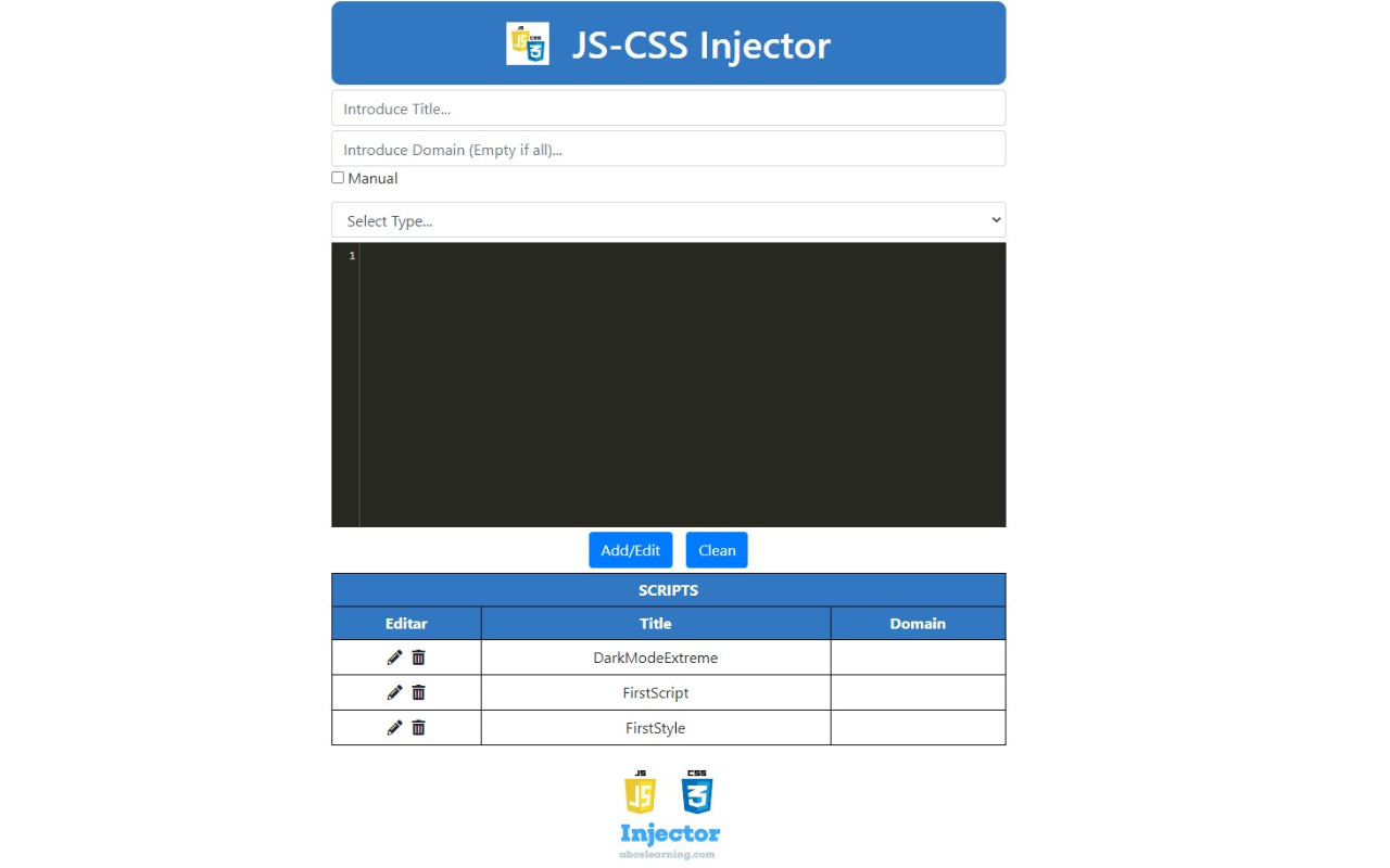 ABC JS-CSS Injector Preview image 5