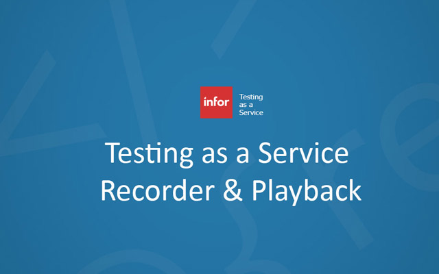 Infor-TaaS Workflow Recorder & Playback Preview image 1