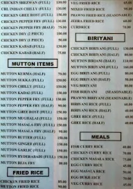 Hotel Salwa menu 1