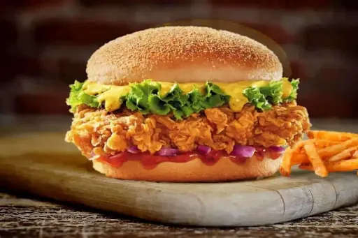 Dramatically Crispy Chicken Burger