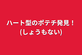 ハート型のポテチ発見！(しょうもない)