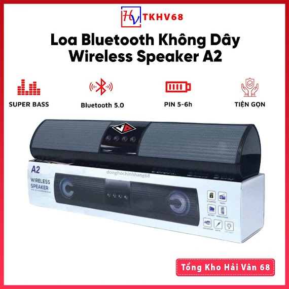 Loa Bluetooth Mini A2, Nghe Nhạc Cực Hay Âm Bass Cực, Đã Loa Bluetooth Bass Mạnh, Loa Bluetooth Công Suất Lớn