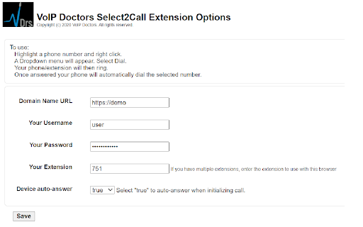 VoIP Doctors Select2Call