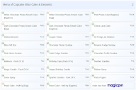 Cupcake Bliss Cake & Desserts menu 2