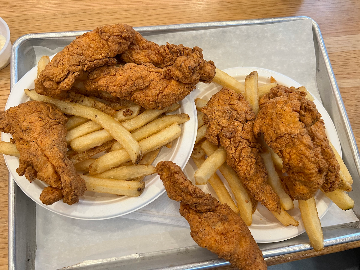 Chicken strips ans fries