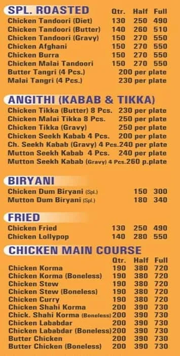 Purani Delhi 6 menu 