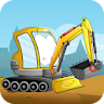 Kids construction vehicles icon