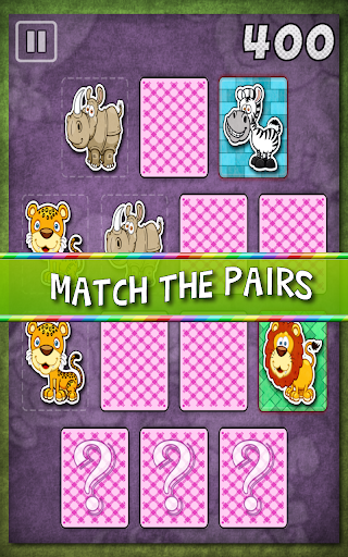 Memory Match Animals