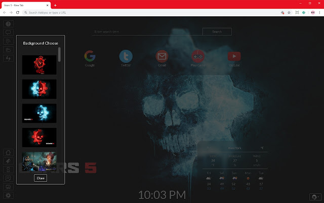 Gears 5 New Tab