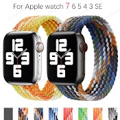 Dây Đeo Đồng Hồ Bằng Nylon Đàn Hồi Thích Hợp Cho Iwatch 44Mm 40Mm 42Mm 38Mm 44 Mm Iwatch Dòng Se 7654321