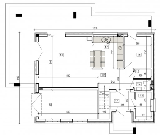 DN 114 - Rzut parteru