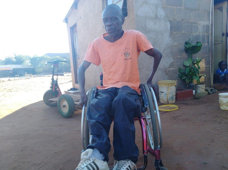 Maxwell Ndlovu leaves to go and cast his vote in Victoria Falls. He said the poll was unfriendly for the country's disabled.