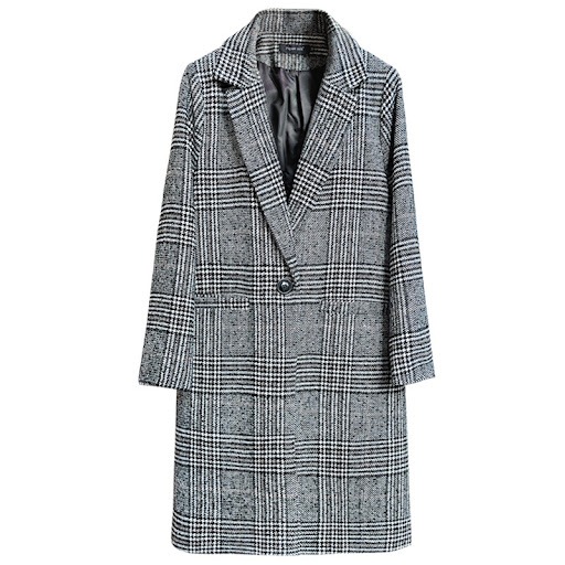 Title 4, Womens Fashion Casual Tweed Suit Collar Black ...