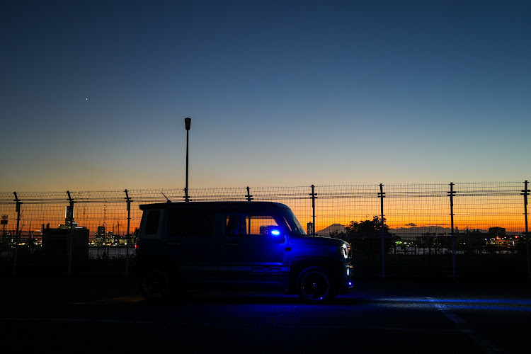 ハスラーの夕焼け・ストロボ撮影練習・とりあえず撮るに関するカスタム事例の投稿画像6枚目