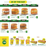 Jumboking - Indian Burger menu 1