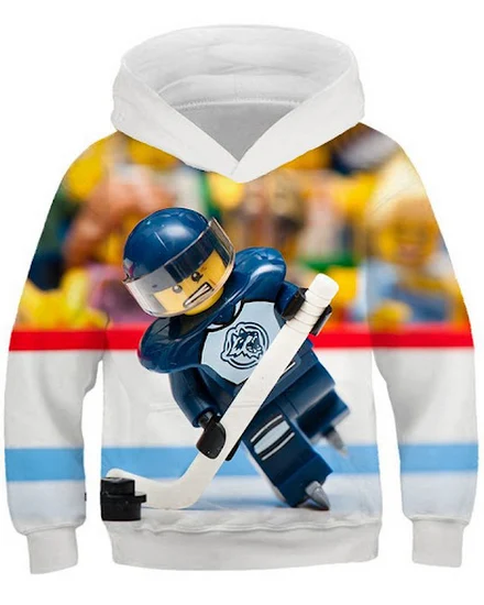 Cool Building Block 3D Print Boys Casual Pullover Hooded ... - 1