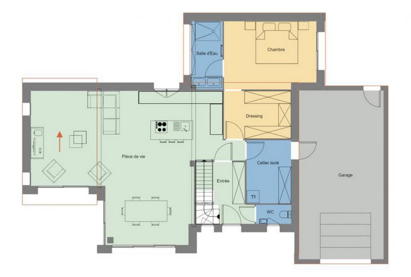  Vente Terrain + Maison - Terrain : 525m² - Maison : 149m² à Languidic (56440) 