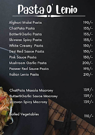 Pasta O' Lenio menu 1