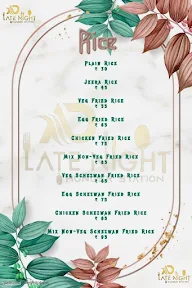 Ad Late Night Hunger Station menu 5