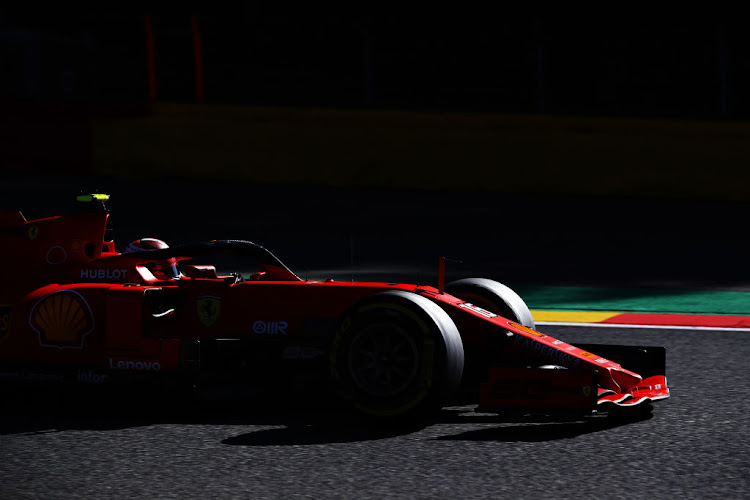 Charles Leclerc of Monaco driving the (16) Scuderia Ferrari SF90 on track during practice for the F1 Grand Prix of Belgium at Circuit de Spa-Francorchamps on August 30, 2019 in Spa, Belgium.