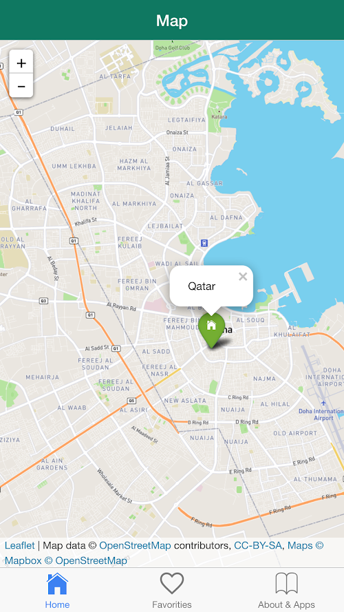 Android application Qatar offline map screenshort