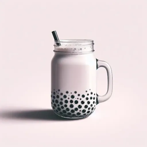 Hot Taro Bubble Milk [450 Ml Mason Jar]