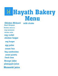 Hayath Bakery menu 1