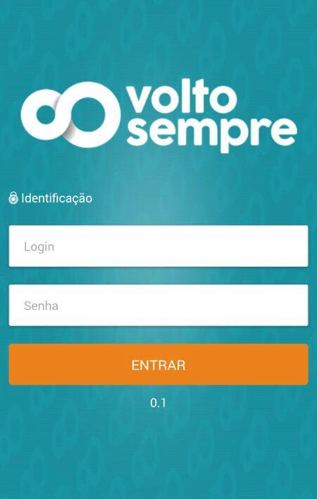 Android application Volto Sempre Vendas screenshort