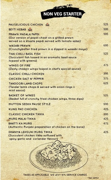 Pause - Brewery & Pub menu 