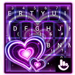 Cover Image of Tải xuống Sparkling Purple Heart Keyboard Theme 6.6.5.2019 APK