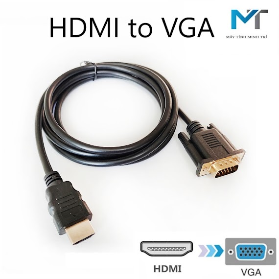 Dây Cáp Hdmi To Vga 1M8, Cáp Chuyển Đổi Hdmi To Vga