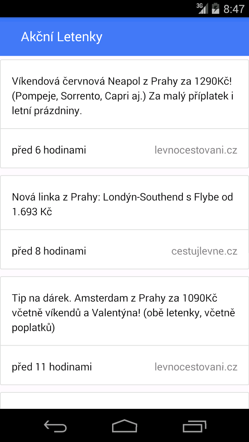 Levné letenky Screen 1