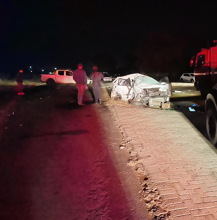 A 22-year-old woman was killed in a collision between a Polo and a RAV4 on Ravel Road, Vanderbijlpark last night.