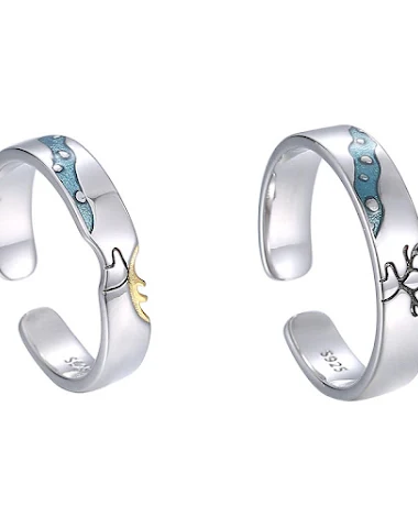 S925 Sterling zilveren ring voor ge - 1