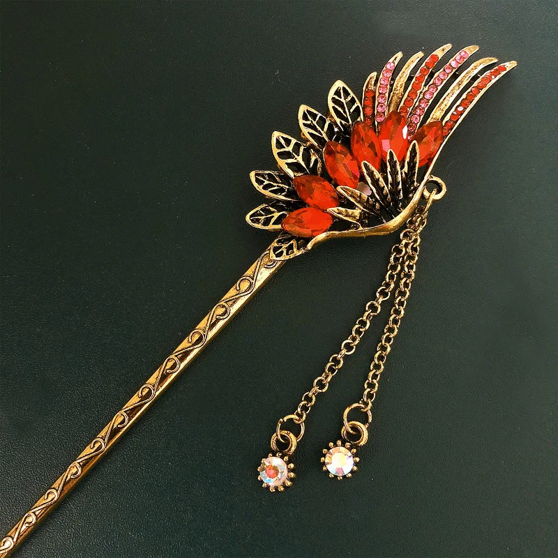 Title 7, Diadème de mariée avec plumes, strass et longue...