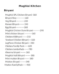 Mughlai Kitchen menu 2