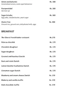 The Oberoi Patisserie and Delicatessen menu 2