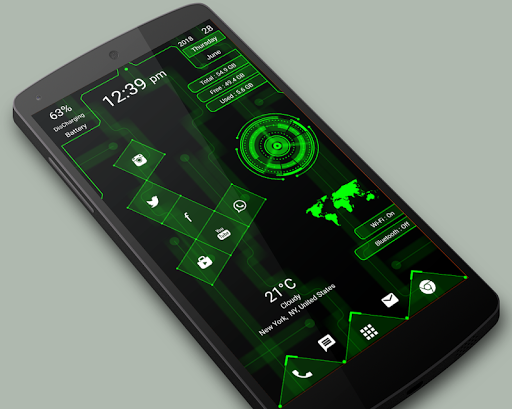 Screenshot Hi-tech Square Launcher