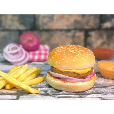 Veg Hot N Spicy Burger Meal (With Small Fries)