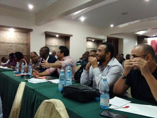 Participants at the stakeholders forum held at Nomad Palace Hotel, Eastleigh on February 4, 2019. /MAGDALINE SAYA