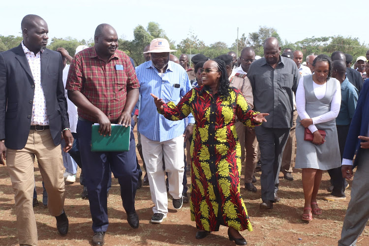 Cabinet Secretary for East African Community and Regional Development Peninah Malonza at Oriwo in Karachuonyo constituency, Homa Bay county on March 20,2024