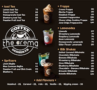 The Crema menu 2