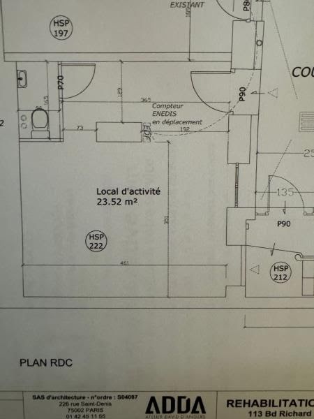 Location  locaux professionnels  23 m² à Paris 11ème (75011), 800 €