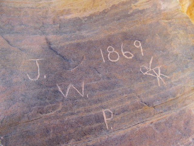 John Wesley Powell inscription from 1869, seems legit!  ;)