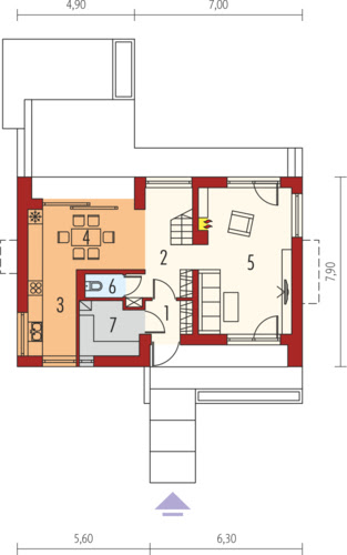 E11 MULTI-COMFORT - Rzut parteru