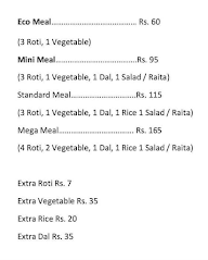 Health Bag Meals menu 1