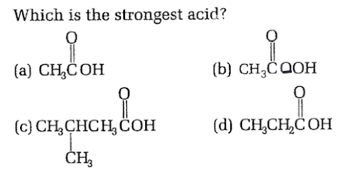 Physical properties of carboxylic acids