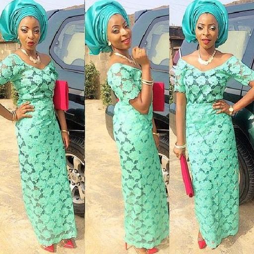 9ja Lace Blouse  Wrapper.