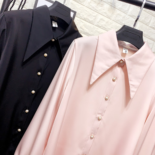 Title 9, Womens Pearl Button Chiffon Shirt With Pointed...